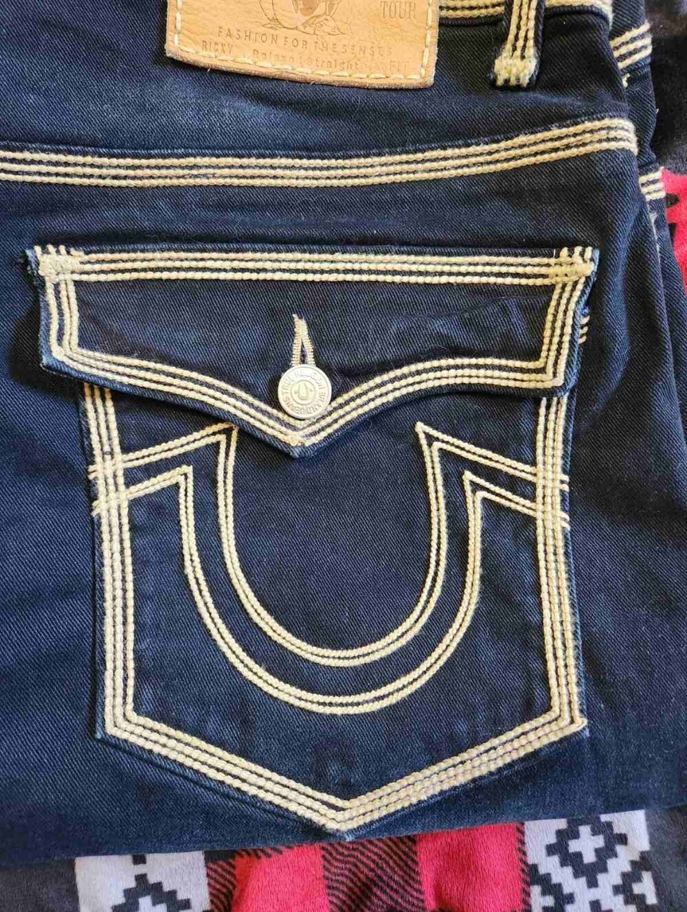 True Religion Ricky Super QT Straight Jeans Made in USA 38 NWOT - Picture 9 of 14